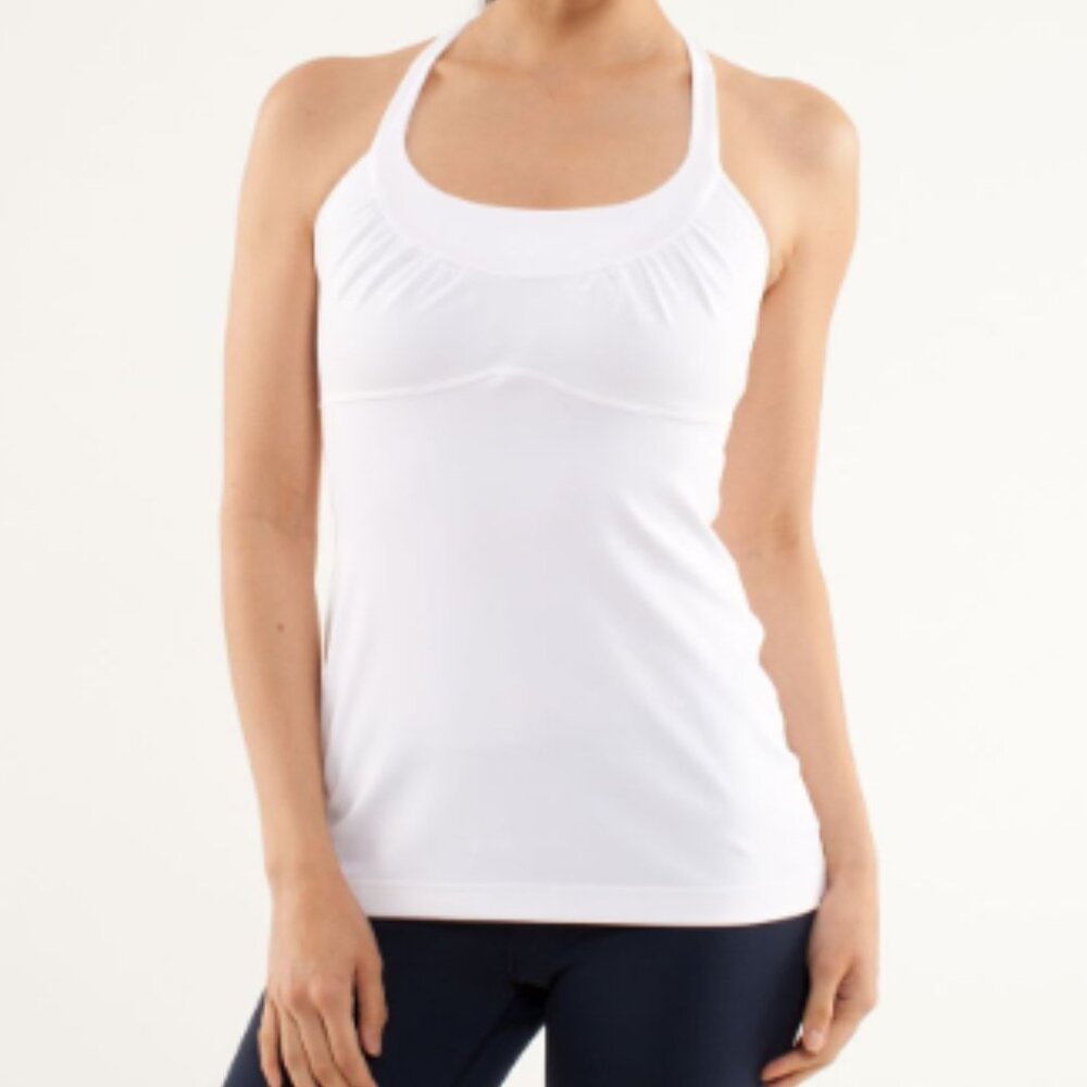 Lululemon Scoop Me Up Tank II in White, Size 8